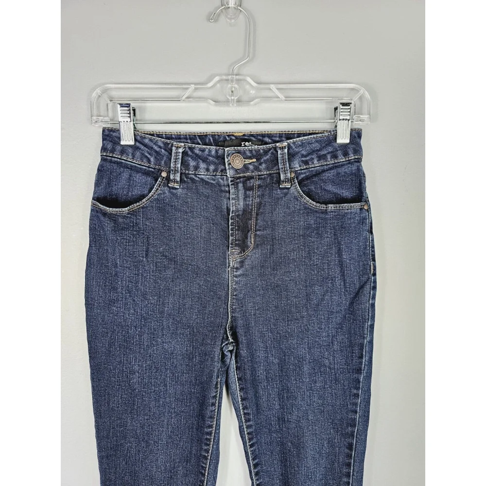 Refuge Women's Size 2 Skinny Ankle Mid Rise Dark Wash Stretch Jeans - Picture 2 of 7